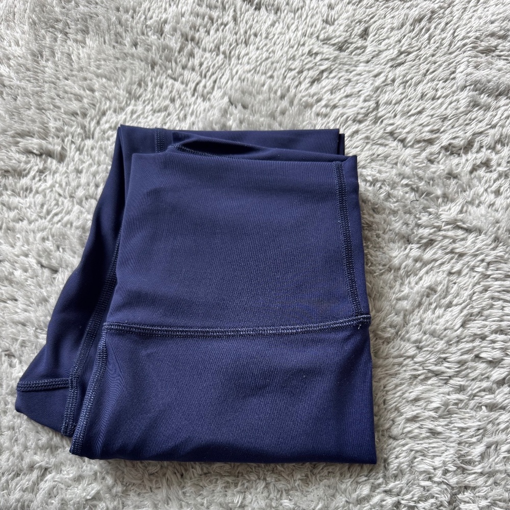 Lululemon Wunder Train High-Rise Crop 23", Dark Blue, Size 4